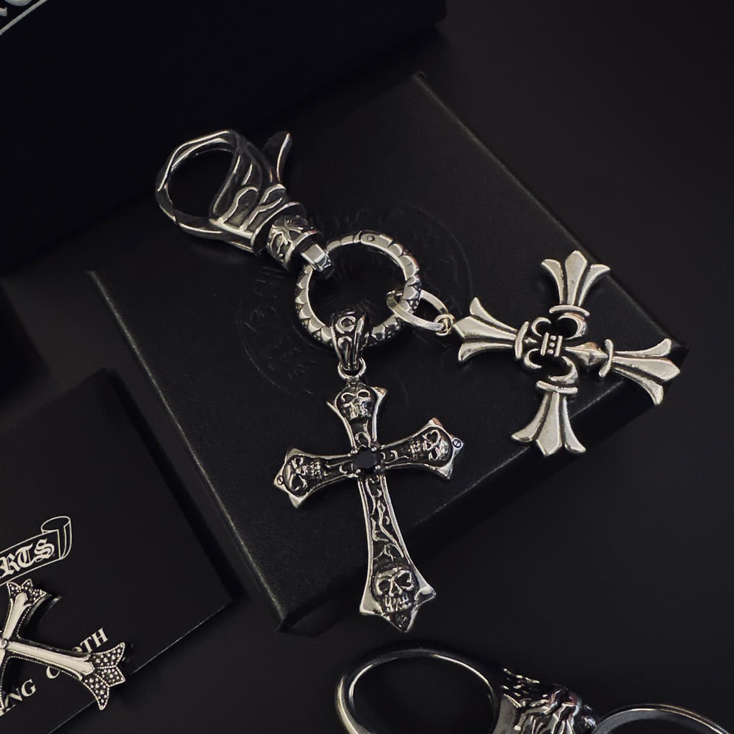 Chrome Hearts Silver Keychains